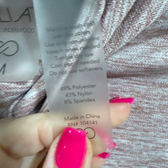 CALIA Seamless 1/4 Zip Pullover Floral Ombre Mesa Rose Size M - Picture 6 of 9